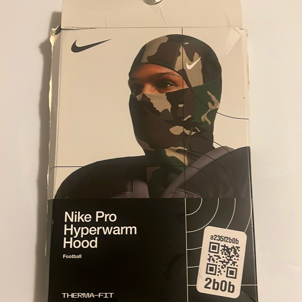 Nike pro thermal fit, hooded mask camouflage one size fit all